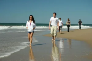 Caminata en playa